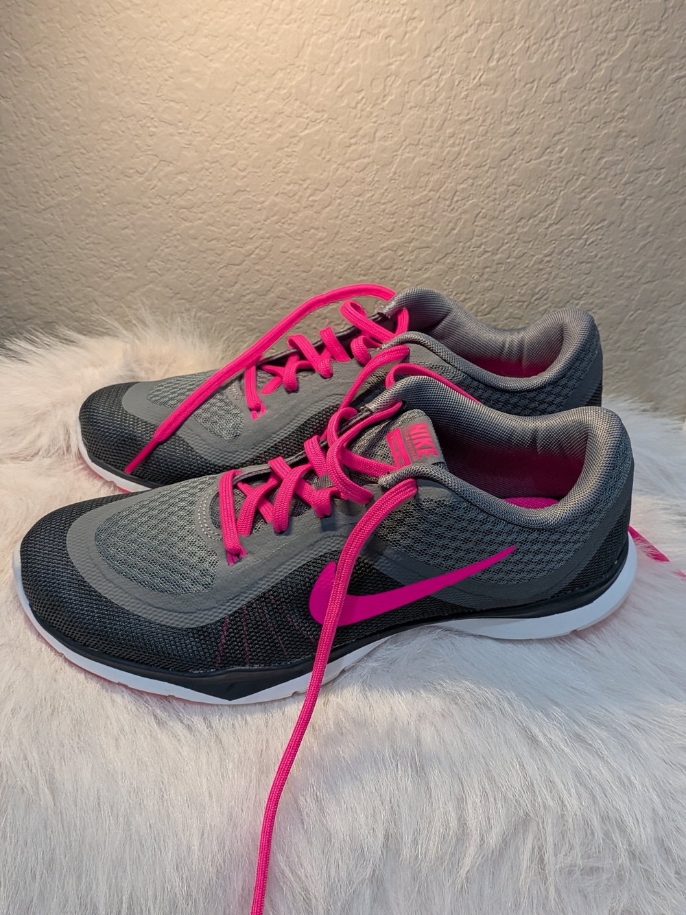 Nike Women’s Gray and Hot Pink Training Shoes